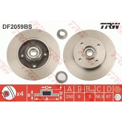 TARCZA HAMULCOWA TRW DF2059BS